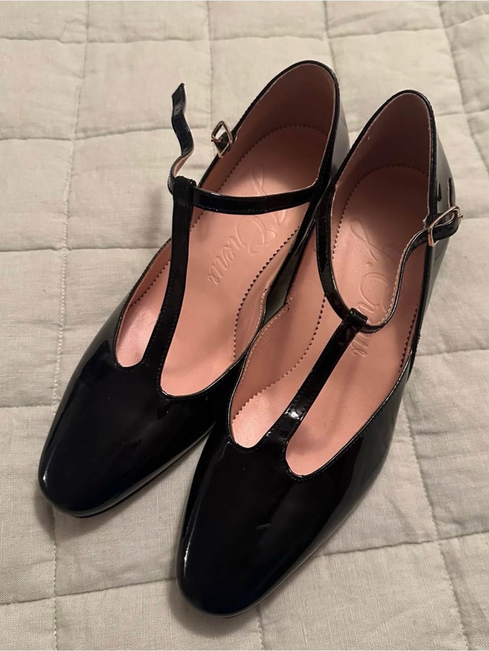 J. Crew Millie Black T-Strap Pump Size 7 - Picture 2 of 10